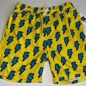 Sovereign Code Yellow Lightning Strike Men's Swim Trunks Size Medium